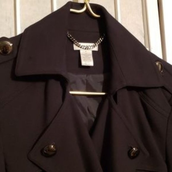 CACHE DOUBLE BREASTED RAYON/NYLON PEACOAT SZ 4 - Picture 3 of 8
